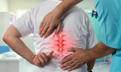 Backache, Medical Exam, Mature Adult, Rear View, Showing